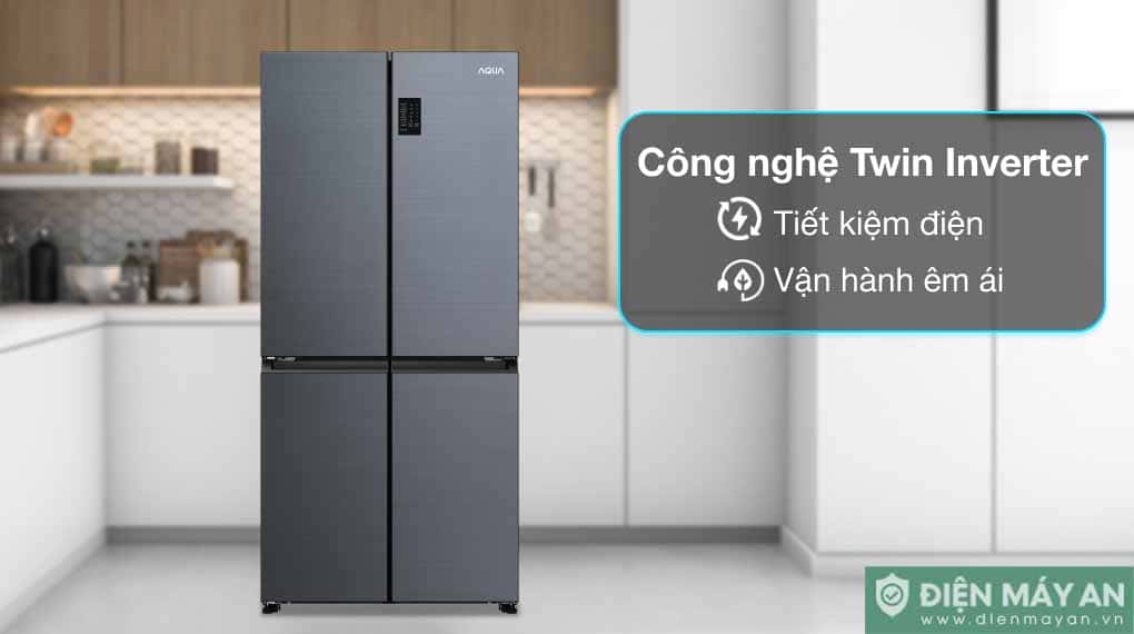 Tủ lạnh Aqua Inverter 469 lít Multi Door AQR-M536XA(SL)